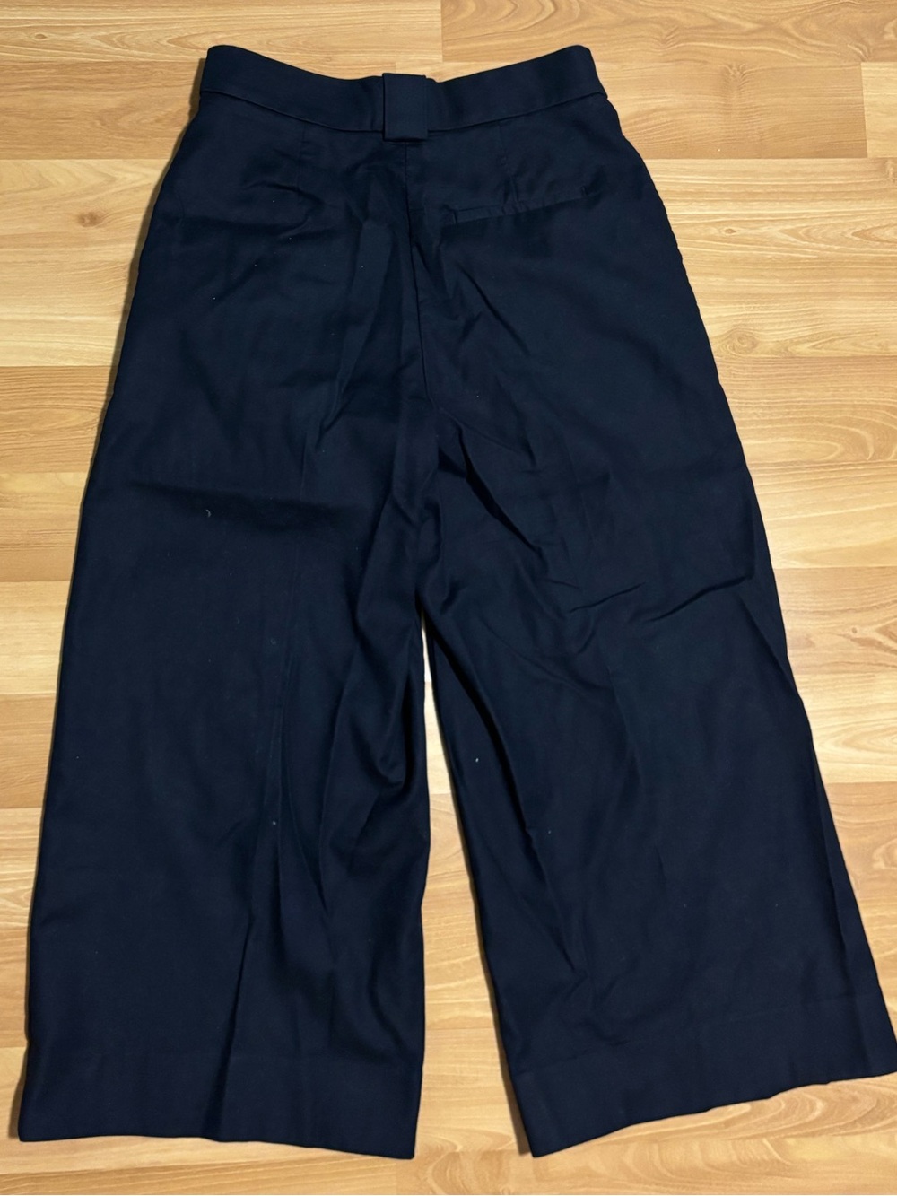 Banana Republic Cruise Cropped Wide-Leg High-Waist Pants in Navy - Picture 6 of 12